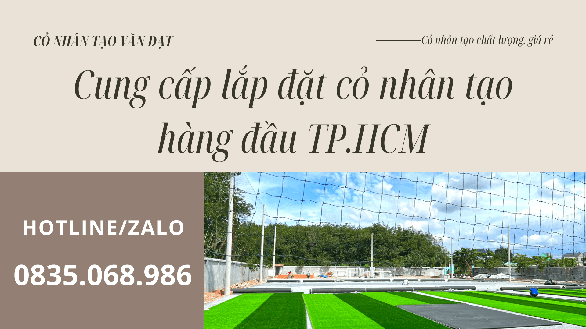 Cung cấp lắp đặt cỏ nhân tạo hàng đầu TP.HCM